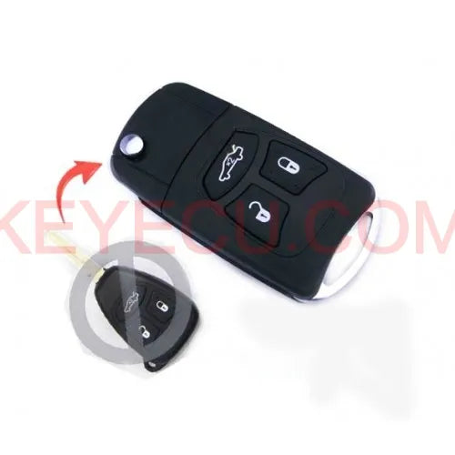 Modified Flip Remote Key Shell 3 Button for Chrysler