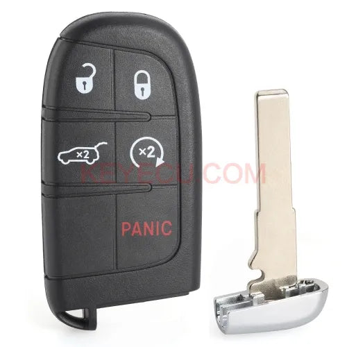 5 Button Smart Remote Key shell Case Fob for Dodge Jeep Compass Fiat 500 500L 500X