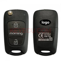 Thumbnail for OEM Genuine 95430-1Y000, 95430-1Y200 Flip Key Fob Keyless Remote 2 Button 4D-60 433MHz for Kia MORNING 2011+ SEKS-KM10TX