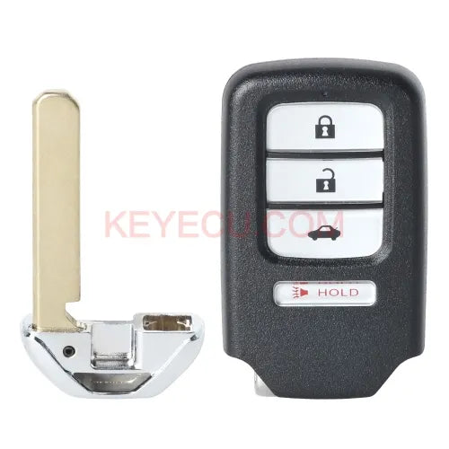 Replacement Smart Remote Key Shell Case Fob 4 Button for Honda Civic Accord 2013-2016