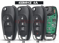 Thumbnail for 433.92MHz With 4A Chip Flip Remote Key FOB 2/3/4 Buttons For Chevrolet Cruze Spark Sonic Tracker Onix RS 2015