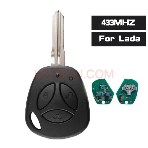 Remote Key 3 Button 433MHz ID46 Chip Fob for LADA Priora Kalina Vesta Granta