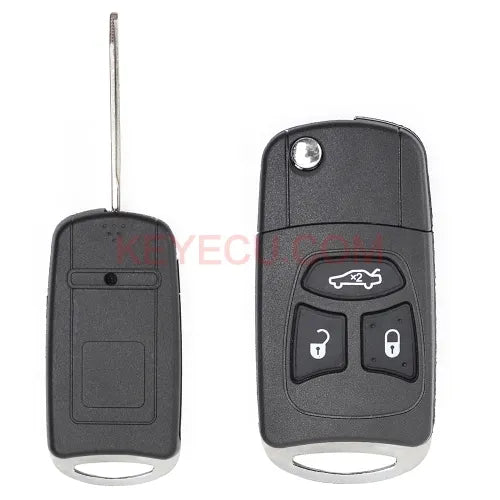 Modified Flip Remote Key Shell 3 Button for Chrysler