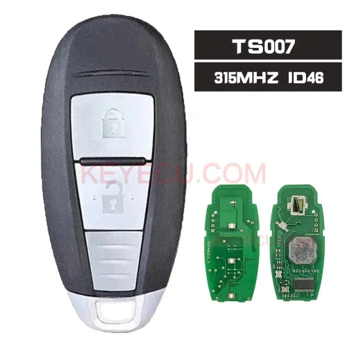 FCCID: TS007, P/N: 37172-71L00 Aftermarket Key Smart Remote Key 2 Button Fob 315MHz ID46 for Suzuki Swift 2010 2011 2012 2013 2014 2015