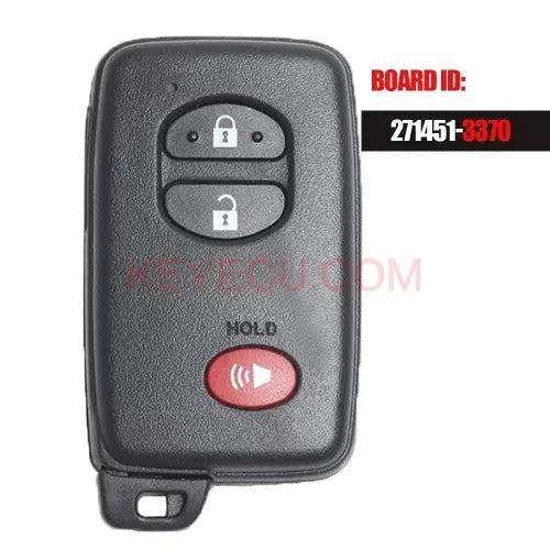 271451-3370 E Board ID Smart Remote Key 314.3MHz/433MHz for Toyota HYQ14AAB