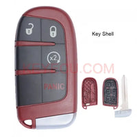 Thumbnail for Red Replacement Remote Key Shell Case Fob 4 Button for Chrysler Jeep Dodge 2011-2018