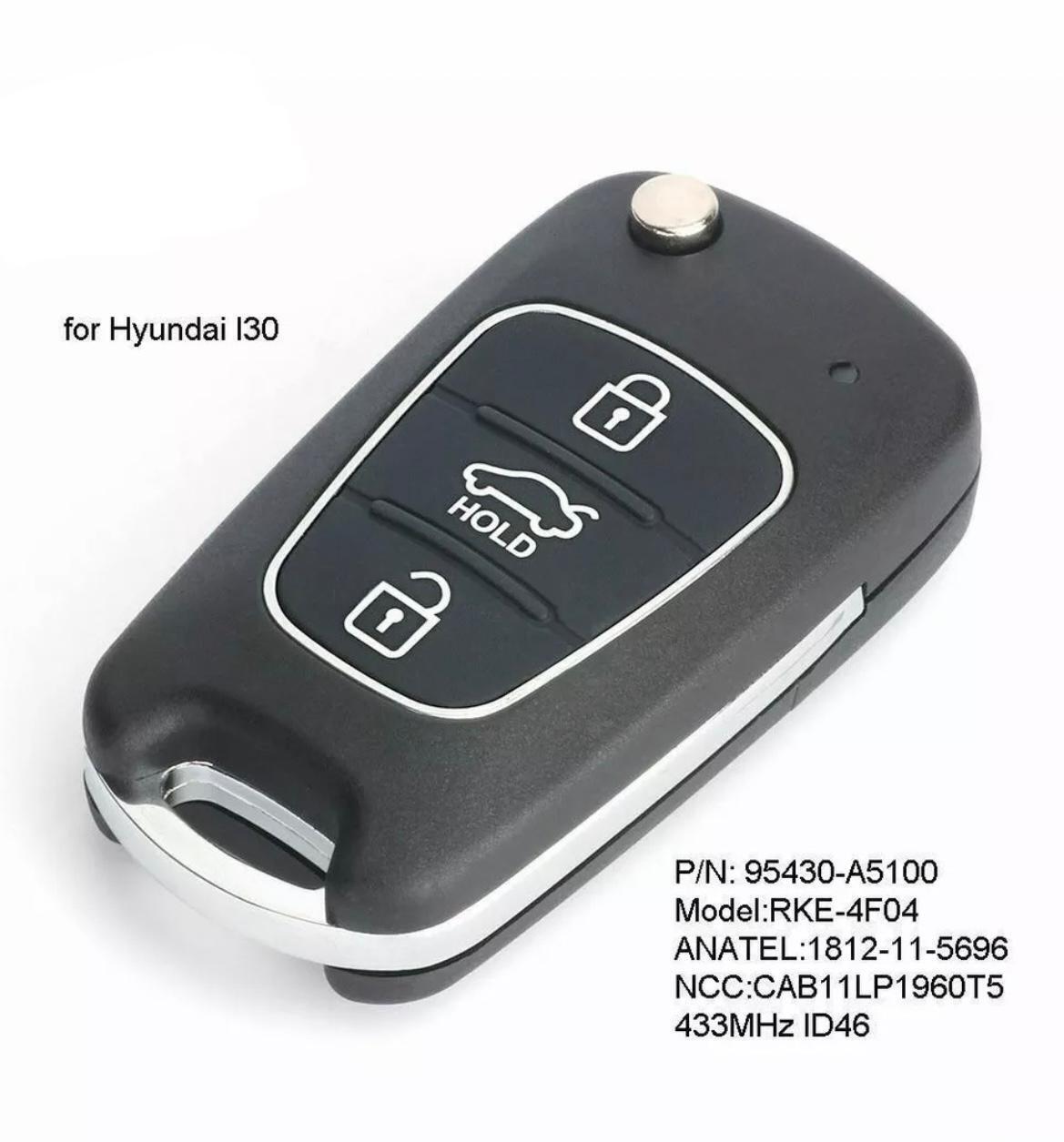 Fits Hyundai I30 II 2013-2017 95430-A5100 433MHz ID46 Upgraded Car Key Fob