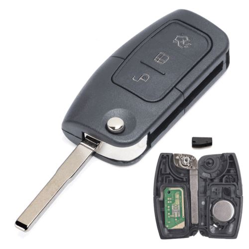 Fits Ford Focus Fiesta Galaxy 433Mhz 4D60 HU101 3 Button Folding Remote Key Fob