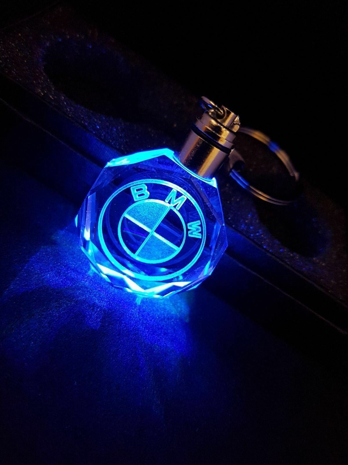 2018 BMW 1 2 3 5 Series Car Logo Crystal LED Light Keyring XMAS MULTI