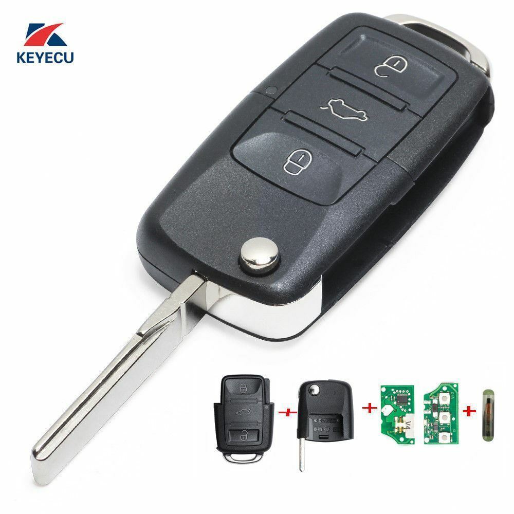 Fits Volkswagen Golf Passat 3 Button 315MHz ID48 1J0959753DJ Car Key Fob