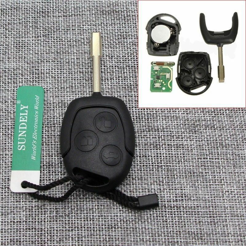 Fits Ford Mondeo Fiesta Focus KA Transit 3 Button 433MHZ Car Key Fob