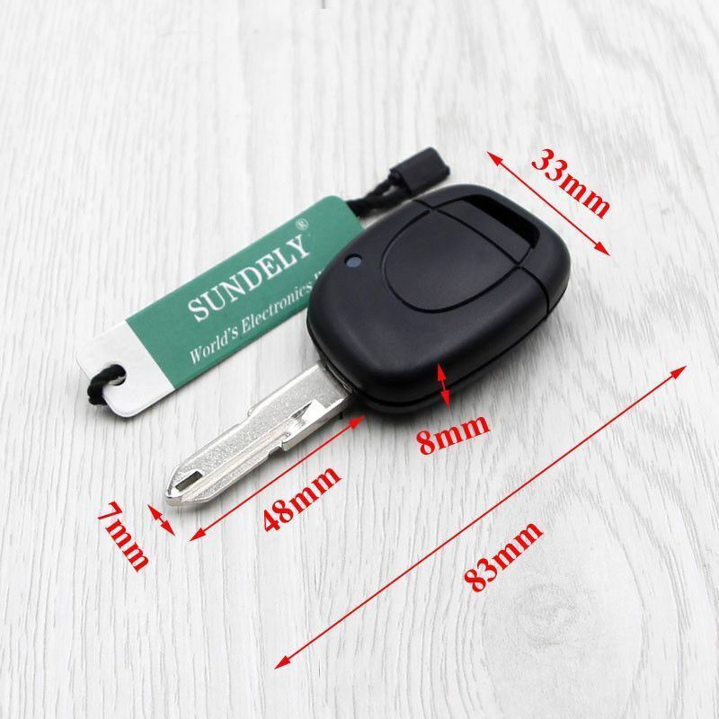 Fits Renault Twingo Clio Kangoo Master 1 Button 433Mhz Car Key Fob