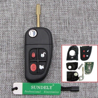 Thumbnail for Fits Jaguar XJ XJR X S type 4 Button 433MHz Car Key Fob