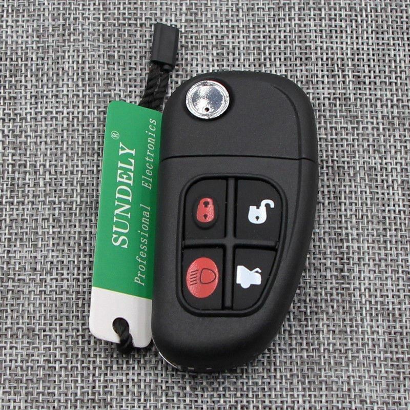 Fits Jaguar XJ XJR X S type 4 Button 433MHz Car Key Fob