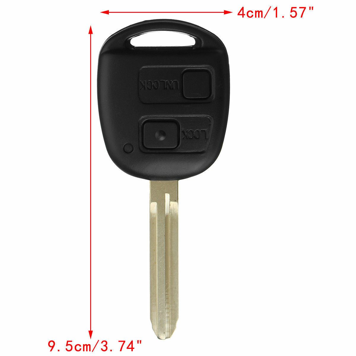 Fits Toyota RAV4 Prado Tarago P/N: 50171 2 Buttons 433MHz 4D68 Car Key Fob