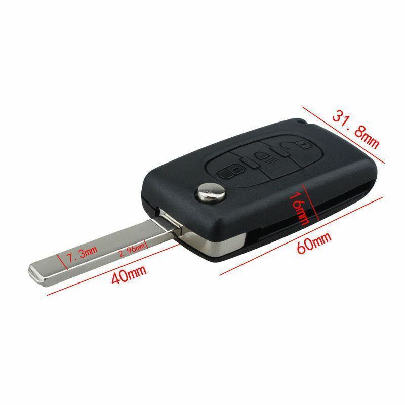 Fits Citroen C4 Grand Picasso 3 Button Car Key Fob