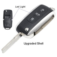 Thumbnail for Fits VW Passat Tiguana Polo Bora Bentley Style 3 Button Car Key Fob