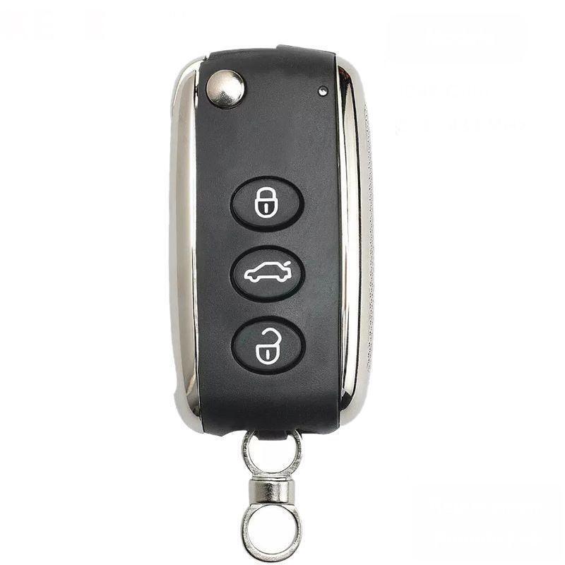 For Bentley Continental GT GTC 2004-2016 3 Button Folding Remote Car Key Shell