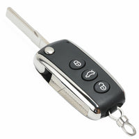 Thumbnail for For Bentley Continental GT GTC 2004-2016 3 Button Folding Remote Car Key Shell