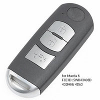 Thumbnail for Fits Mazda 6 2009-2013 FCC# 5WK43403D 3 Button Car Key Fob