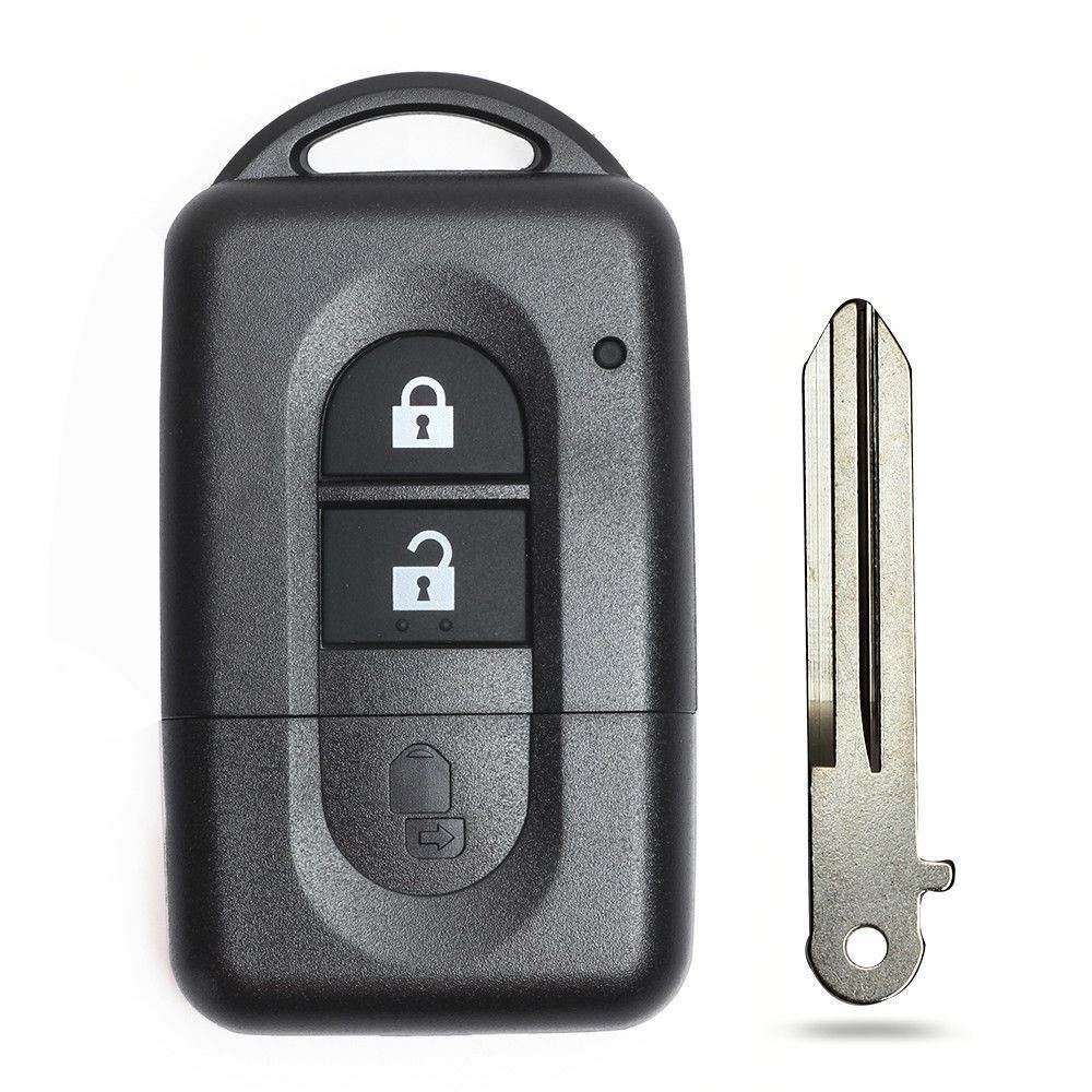 Fits Nissan Micra Xtrail Qashqai Juke Duke Navara 2 Button Car Key Fob