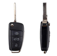 Thumbnail for fOR Audi Q7 8E0 837 220AF 433MHz 8E 3 Button Folding Remote Car Key Fob