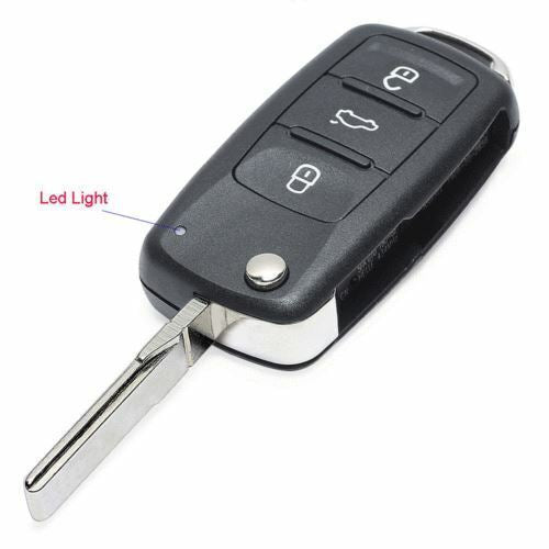 Fits Volkswagen 5K0837202AD 3 Button 434MHz ID48 Folding Car Key Fob