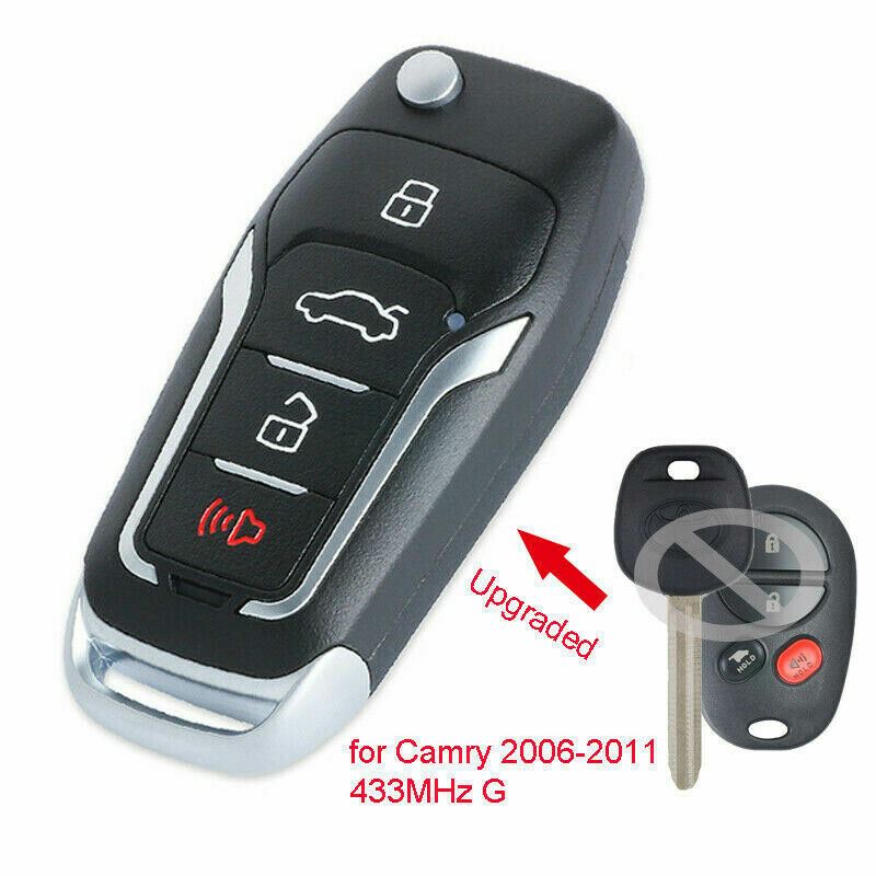 Fits Toyota Camry 2006-2011 433MHz G Upgraded Folding Car Key Fob