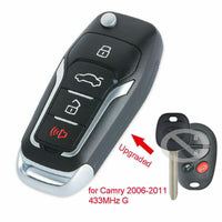 Thumbnail for Fits Toyota Camry 2006-2011 433MHz G Upgraded Folding Car Key Fob