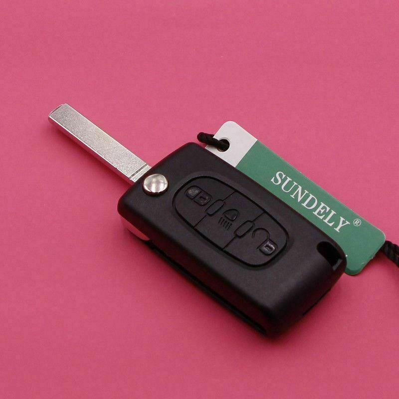 Fits Peugeot 207 307 308 407 0523 434MHz ID46 3 Button Car Key Fob