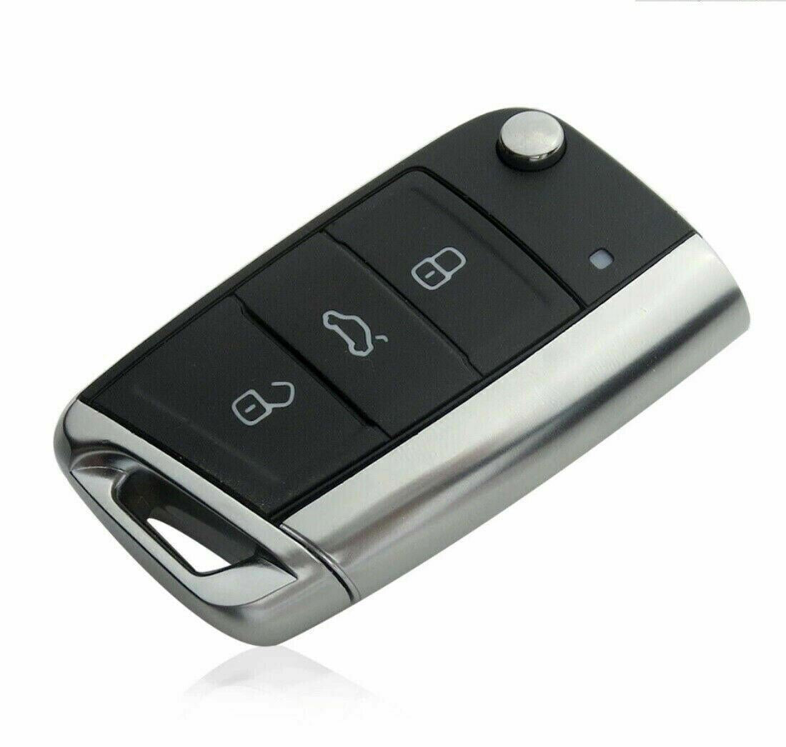 Fits VW Volkswagen Golf MK7 2012 3 Button Flip Car Key Fob