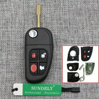 Thumbnail for Fits Jaguar XJ XJR X S type 433Mhz 4 Button Remote Car Key Fob