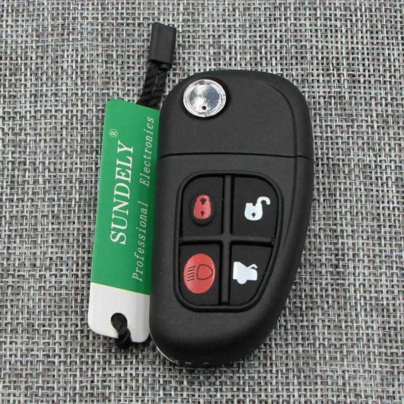 Fits Jaguar XJ XJR X S type 433Mhz 4 Button Remote Car Key Fob