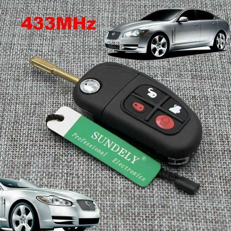 Fits Jaguar XJ XJR X S type 433Mhz 4 Button Remote Car Key Fob