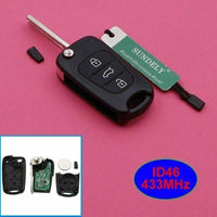 Thumbnail for Fits Hyundai i30 ix35 3 Button ID46 Car Key Fob