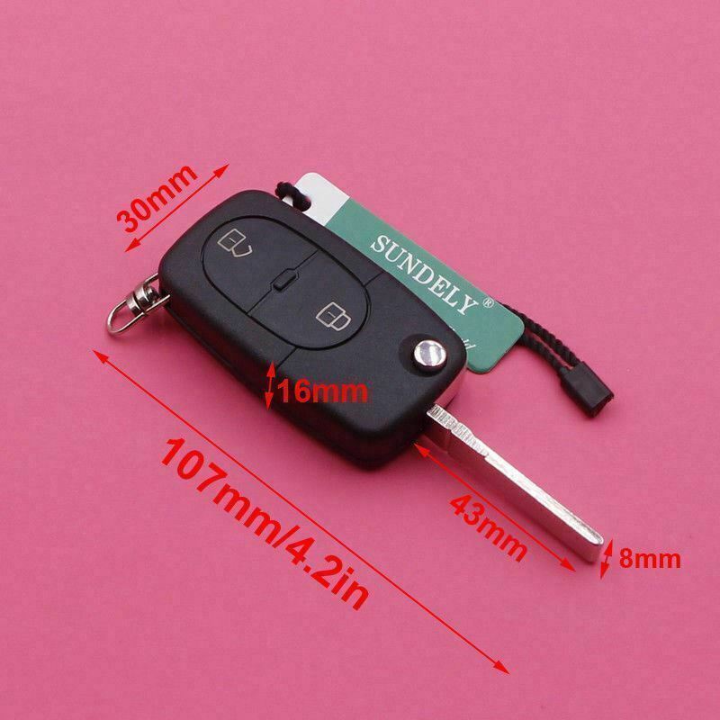 Fits VW Seat Skoda  1J0959753A 2 Button 434MHz ID48 Car Key Fob