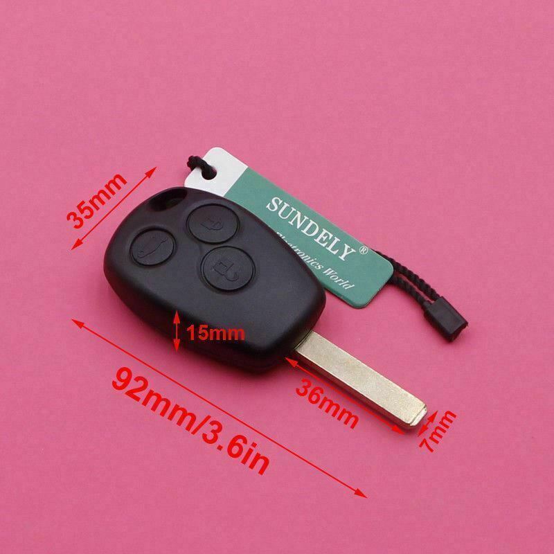 Fits Renault 434MHz PCF7947 3 Button Car Key Fob