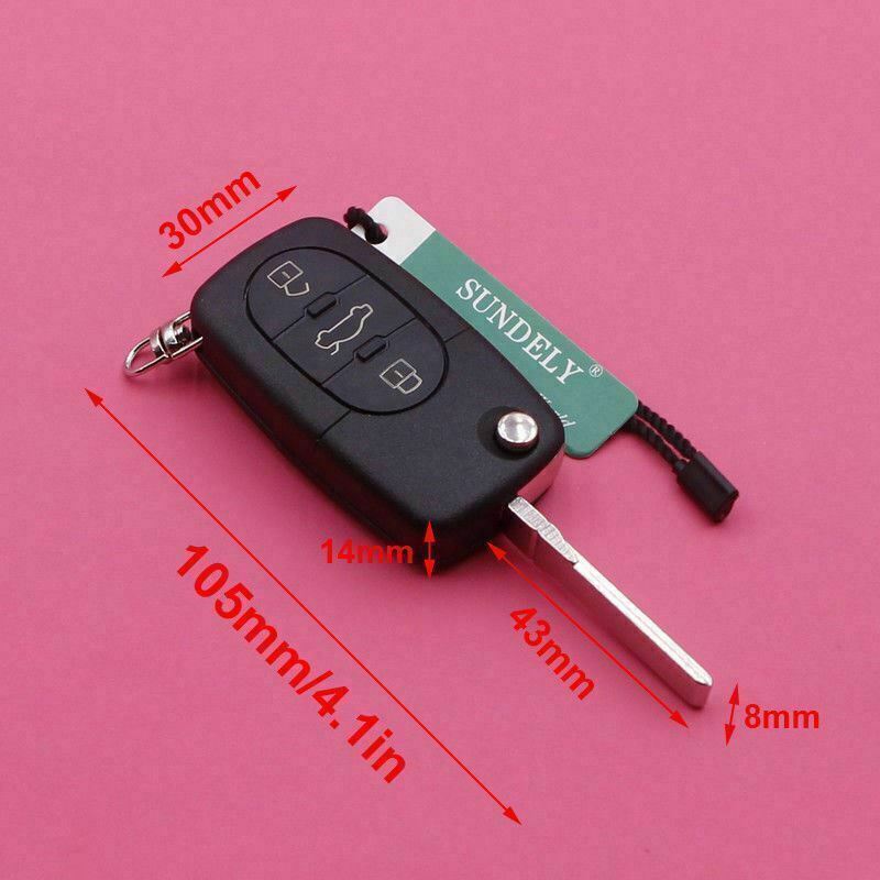 Fits Audi A6 TT 433.92MHz 4D0 837 231 K 3 Button Keyless Full Set Remote key Fob