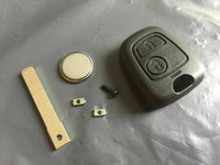 Thumbnail for Fits Peugeot 307 Repair Kit 2 Button Remote Car Key Fob case switches & battery