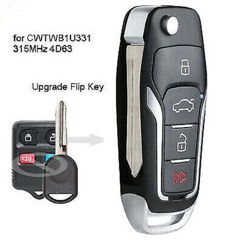 Fits Ford Lincoln Mercury - CWTWB1U331 315MHz 4D63 Upgraded Flip Car Key Fob