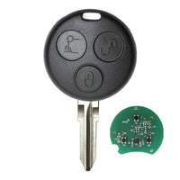 Thumbnail for Fits Smart Fortwo Forfour City Coupe 433MHz 3 Button Remote Car Key Fob