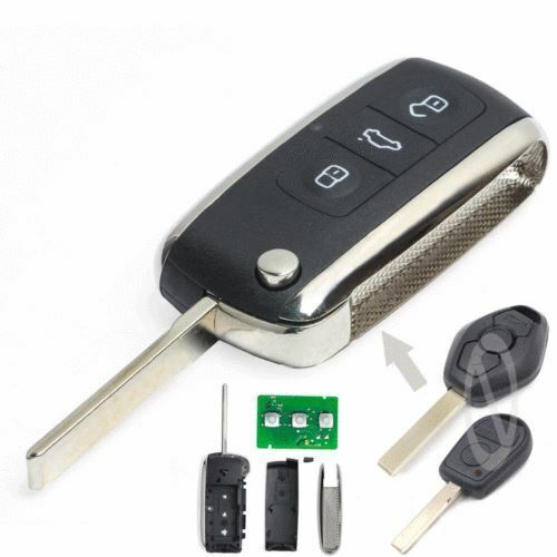 Fits BMW Models 1999-2005 433MHz ID44 Bentley Style Flip HU92 Remote Car Key Fob