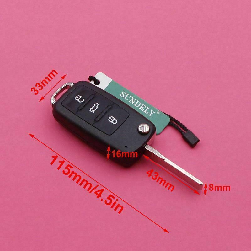 Fits VW Skoda Seat Golf Polo 5K0837202AD 434MHz ID48 3 Button Car Key Fob