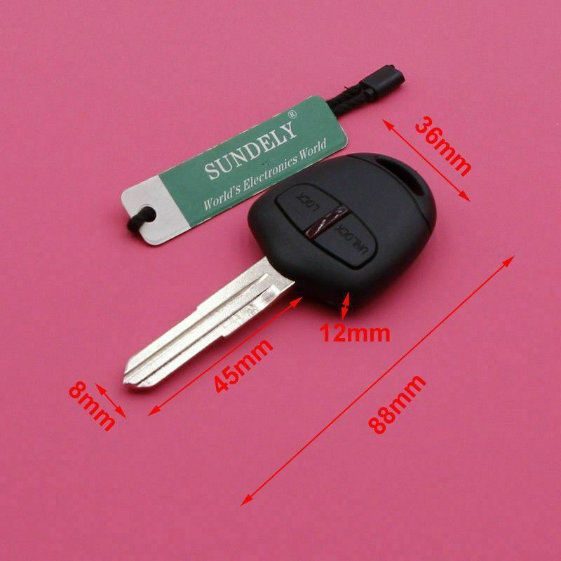 Fits Mitsubishi Outlander L200 Shogun Lancer 2 Button 433MHz Car Key Fob