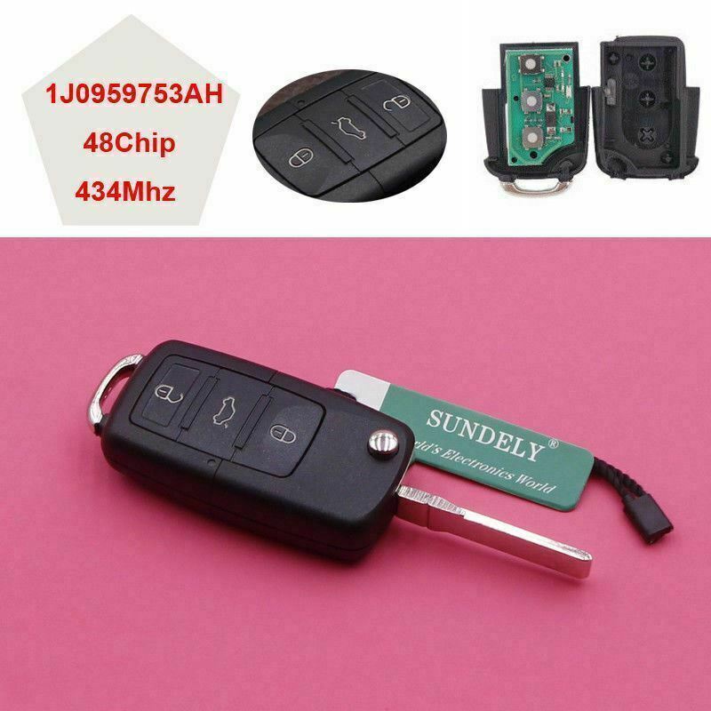 Fits VW Passat 2001-2005 433MHz 1J0959753AH ID48 Car Key Fob