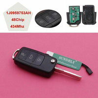 Thumbnail for Fits VW Passat 2001-2005 433MHz 1J0959753AH ID48 Car Key Fob