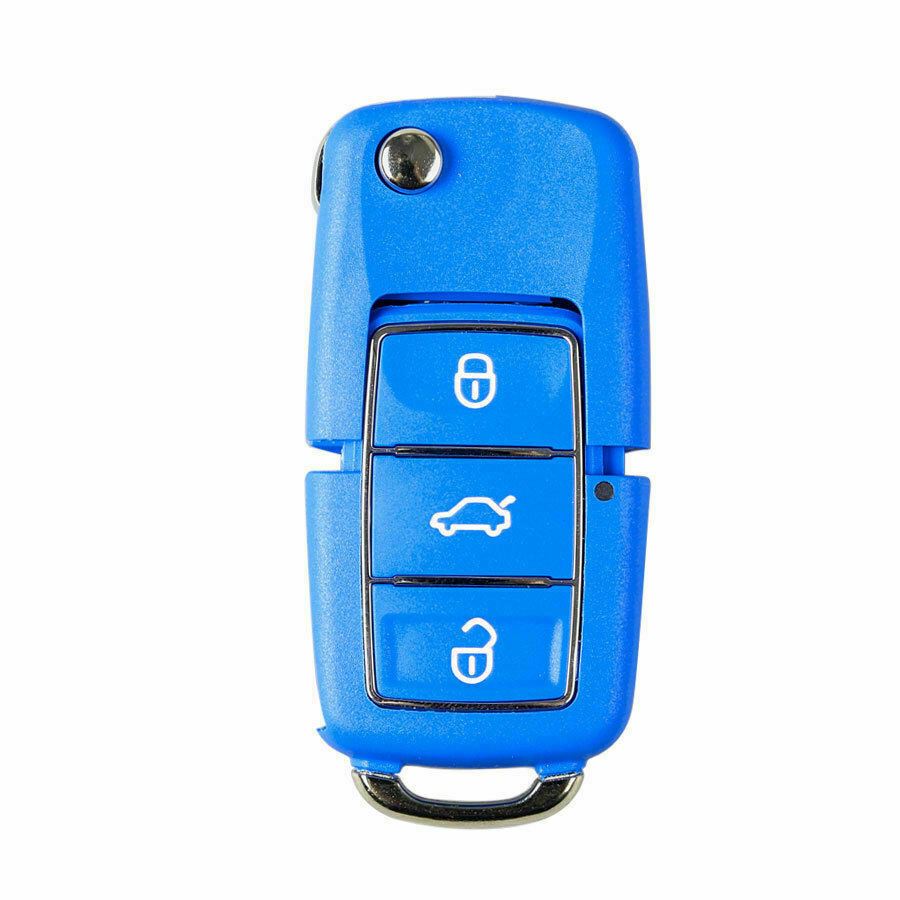 For Volkswagen Seat Skoda 3 Button Blue Remote Car Key Fob Shell Case