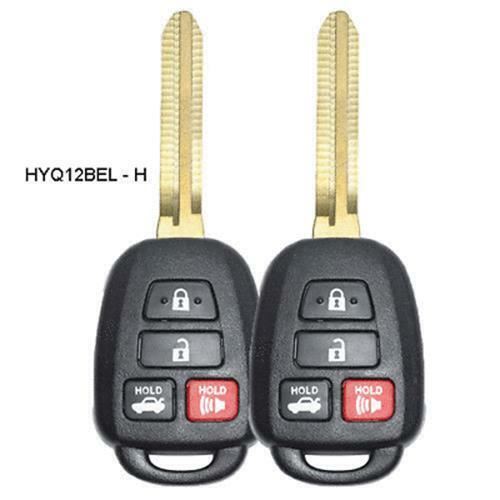 Fits Toyota Camry Corolla HYQ12BEL  2014-2016 H Chip Car Key Fob - 2 PCS