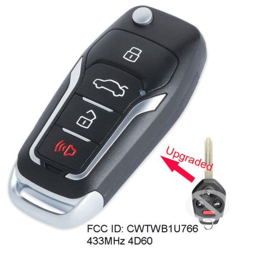 Fits Subaru Legacy Outback 2009-2014 433MHz 4D60 Upgraded Flip Remote Key Fob