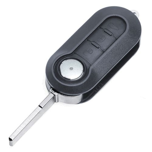 Replacement Remote Key Fob 3 Button 433MHz for Fiat 500 Grande Punto Uncut Blade